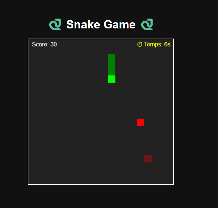 snake game screen